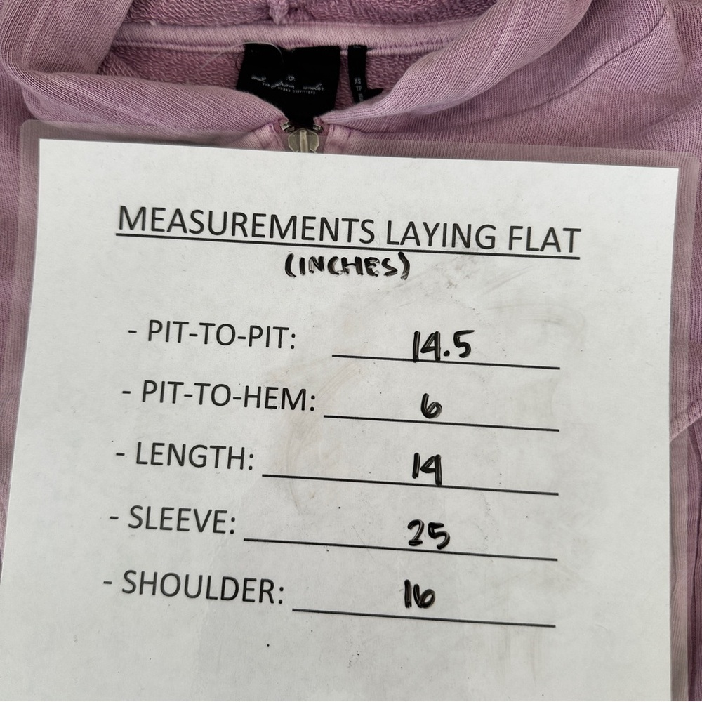 Urban‎ Outfitters Out From Under Audrey Cropped Zip Up Hoodie XS Y2K Lavender - Picture 7 of 8